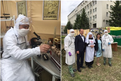 Во время «Гуляния по Большой» горожане могли ознакомиться с историей создания санитарной службы в Амурской области