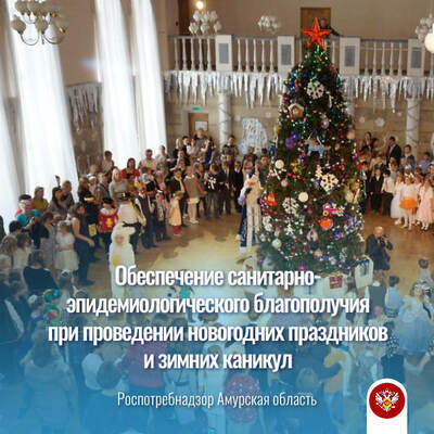 Проведение детских новогодних мероприятий на контроле Роспотребнадзора