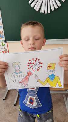 Арт-акция «Дети против КОРОНОВИРУСА»