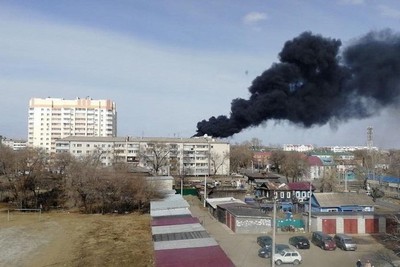 О возгорании цеха по производству полистирола в Благовещенске