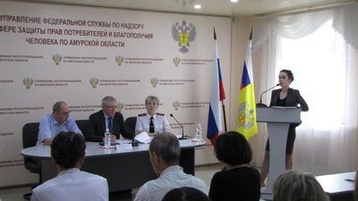 В Управлении Роспотребнадзора по Амурской области состоялось совещание  «Об эпидемиологической и эпизоотологической обстановке по природно-очаговым и особо опасным инфекциям в послепаводковый период  в  Амурской области »