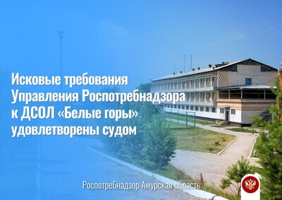 Исковые требования Управления Роспотребнадзора к ДСОЛ «Белые горы» удовлетворены судом